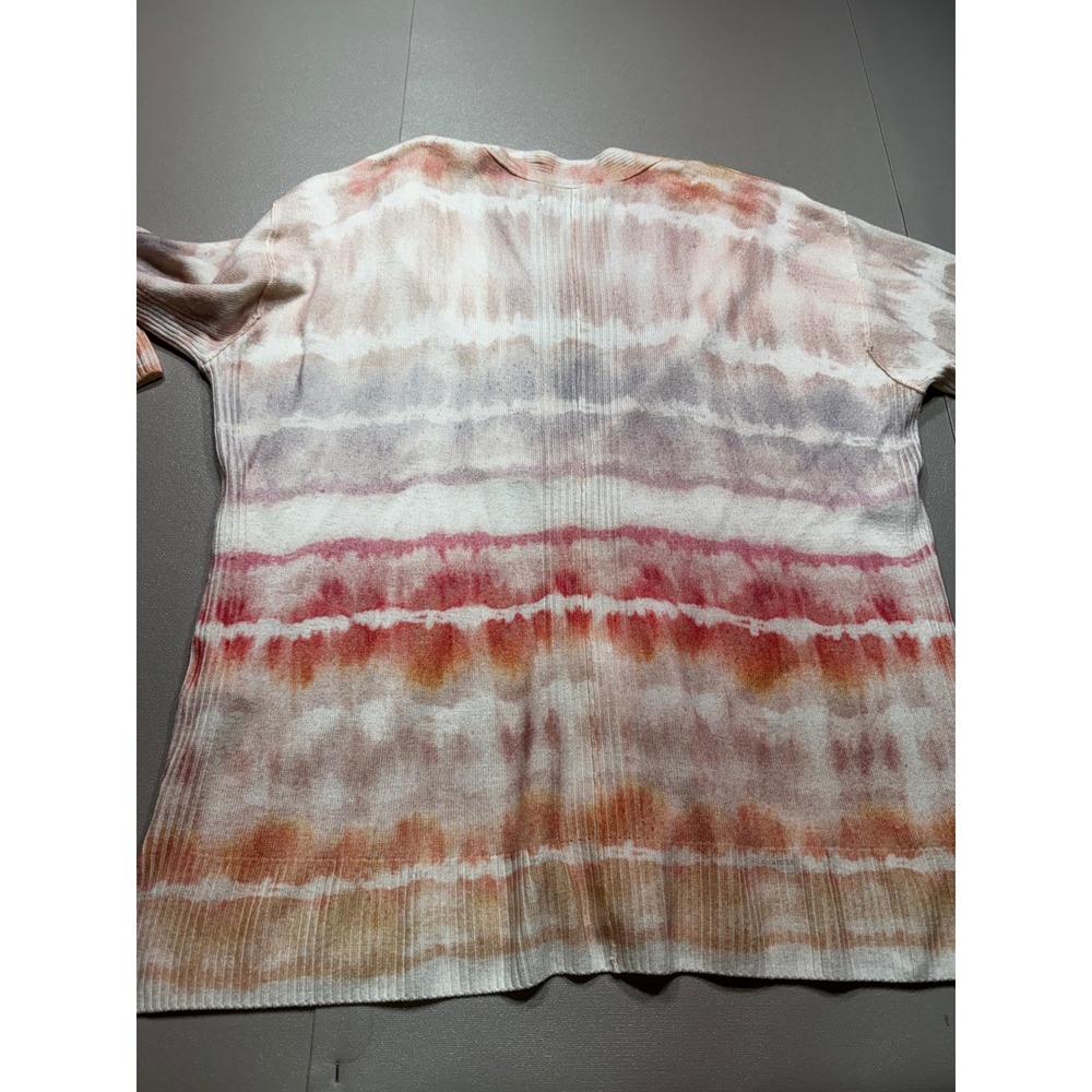 AllSaints Womens Tie Dye Merino Wool Cardigan Sweater Orange Pink Medium *note - Picture 9 of 9